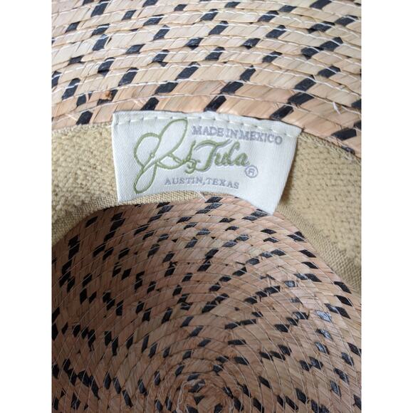 Tula Austin Straw Woven hat Sun Beach Wide Brim One Size Made In Mexico EUC - Picture 6 of 6